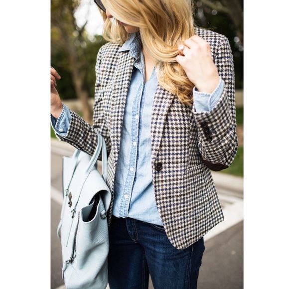 J. Crew Jackets & Blazers - J. Crew Campbell Blazer Tweed Houndstooth Size 10